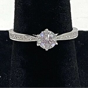 0.5CT Certified Moissanite Lab Created Diamond. S925 Sterling Silver | NIB